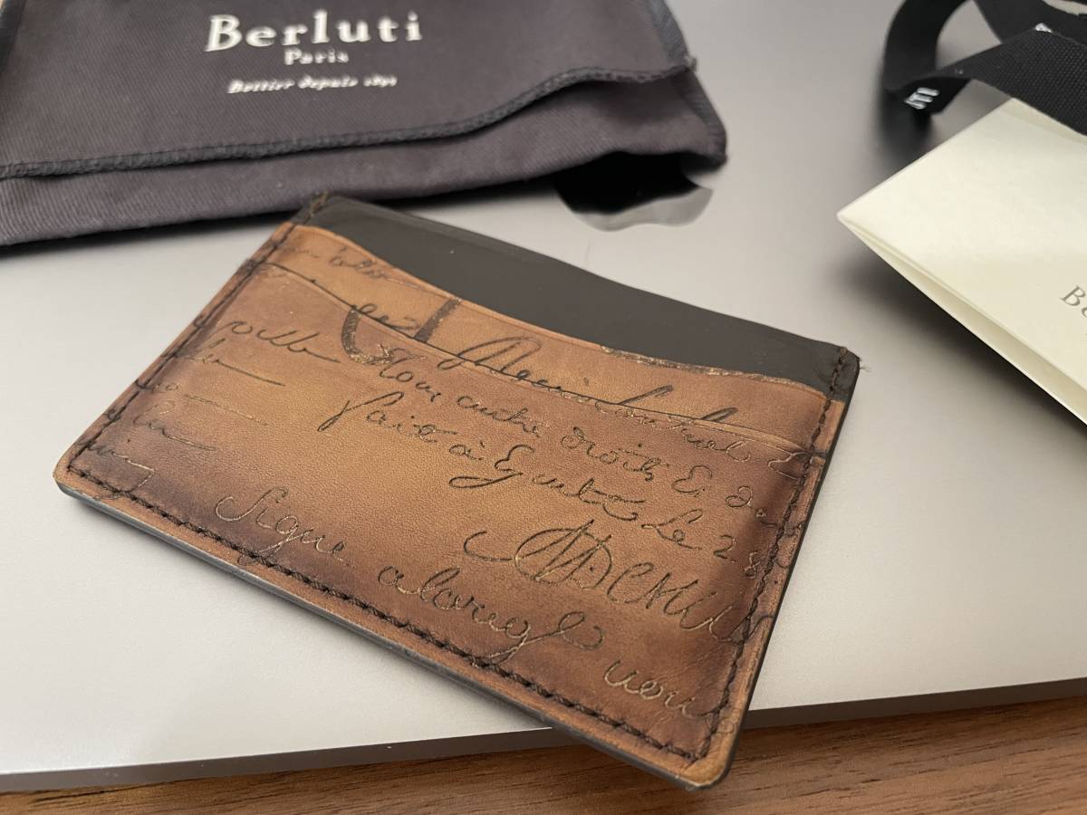 [ regular shop buy * several times use . ultimate beautiful goods ]Berluti Berluti card-case 