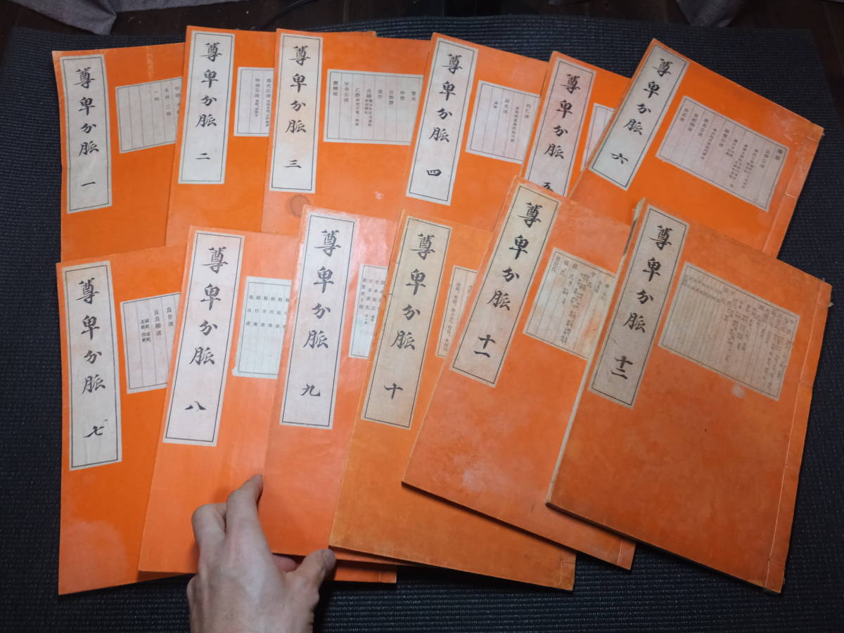 天皇源氏平氏藤原氏他諸家大系図!尊卑分脈12冊! 検 天皇源氏平氏藤原氏他諸家大系図!尊卑分脈12冊! 検
