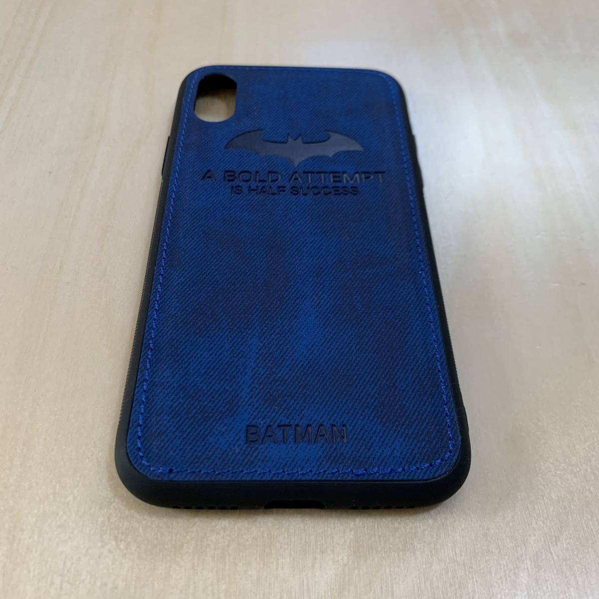 [iPhone X/XS для ] замша Batman кейс покрытие синий / I ho n/ iPhone / iPhone / защита / Junk предотвращение / плёнка / смартфон / камера 