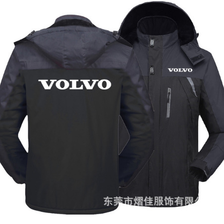 VOLVO Agusta Motorcycle Logo Windbreaker Outdoor Autumn Winter Fleece Thick Warm Jackets Men Plus Size Hooded Car Clothes