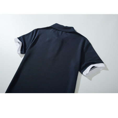 三菱 車のロゴラペル襟スリムフィットコットンTシャツ男性用ティー_画像5