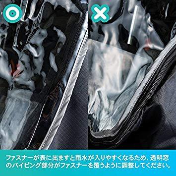 送料無料★子供乗せ自転車 チャイルドシート レインカバー 自転車 前 撥水加工 収納バッグ付_画像5