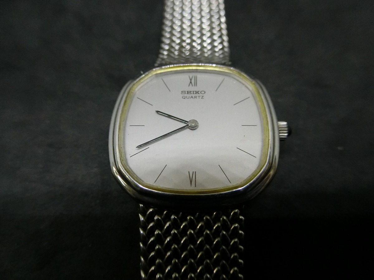 ジェンタデザイン セイコー SEIKO クレドール アシエ CREDOR Acier クォーツ メンズ ウォッチ 腕時計 型式: 87-0761 78-5191 管理No.19237