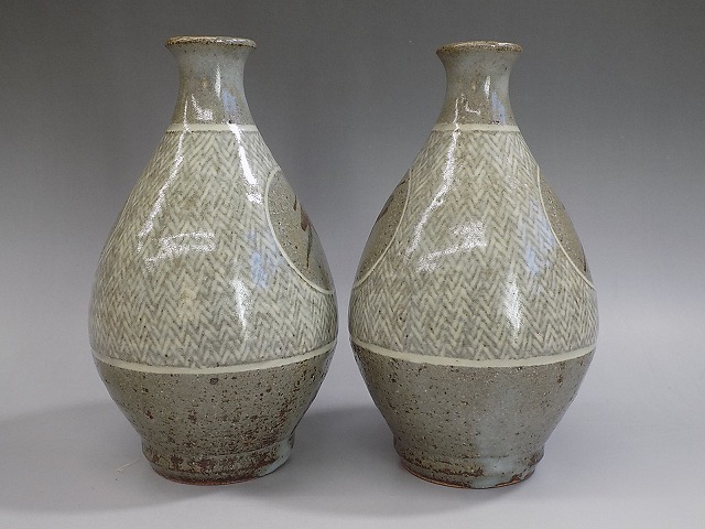 真作 人間国宝 島岡達三 象嵌酒器 完品 クリアランス卸し売り