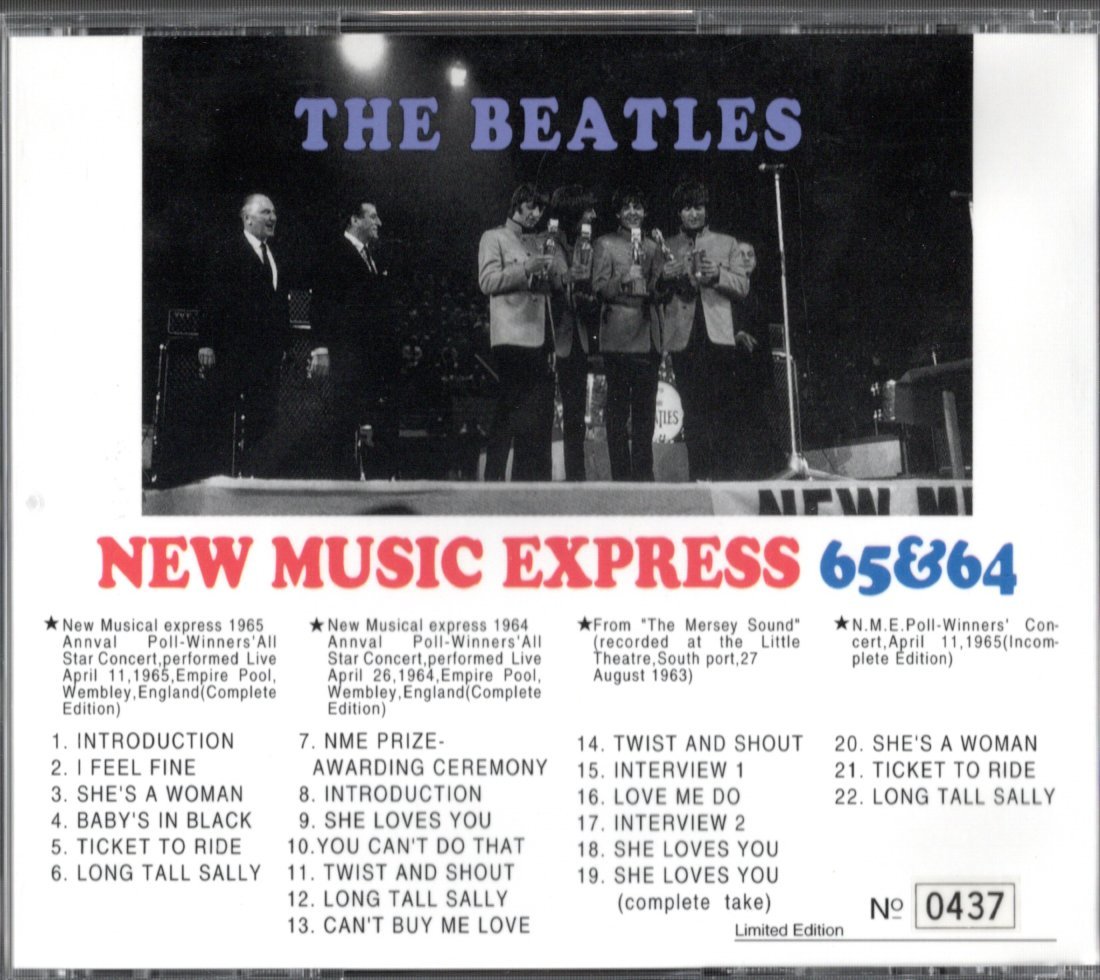 CD【NEW MUSIC EXPRESS 64&65 (1996年製) 限定NO入り】Beatles ビートルズ_画像2
