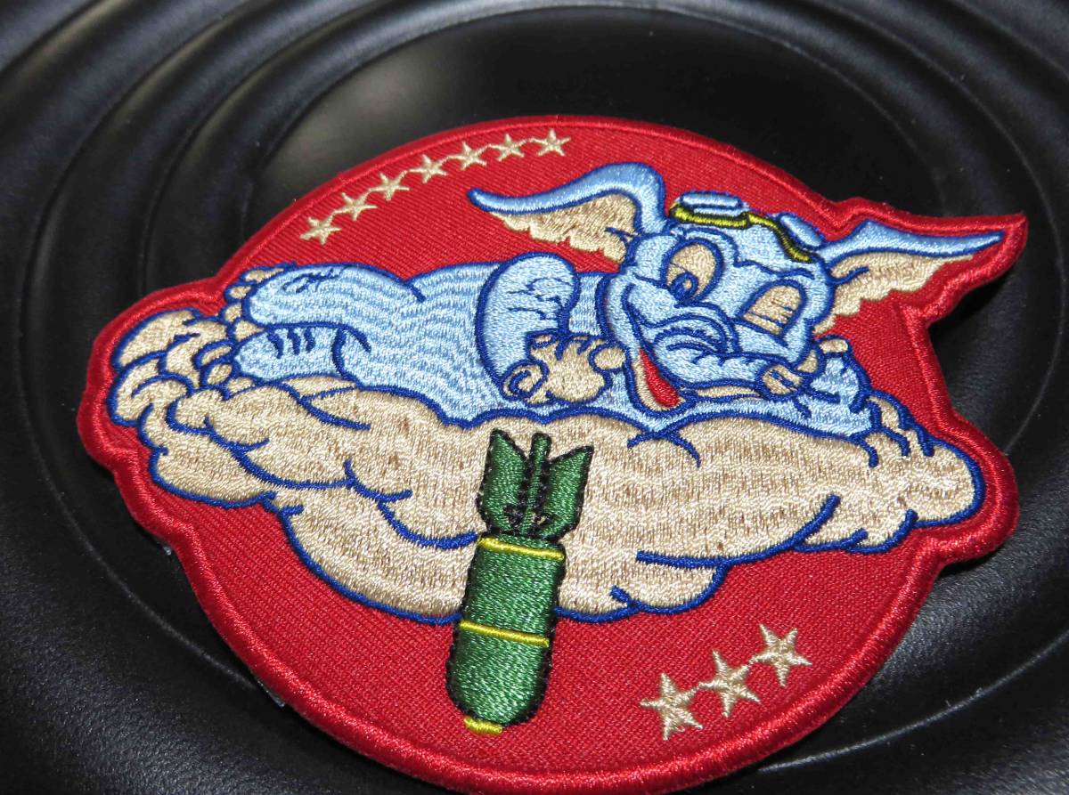 WW2赤■空象パイロット◎新品アメリカ　 雲ミサイル　US 873 Bombardment Squadron 498 Bomb Groupワッペン■ミリタリー　激シブ