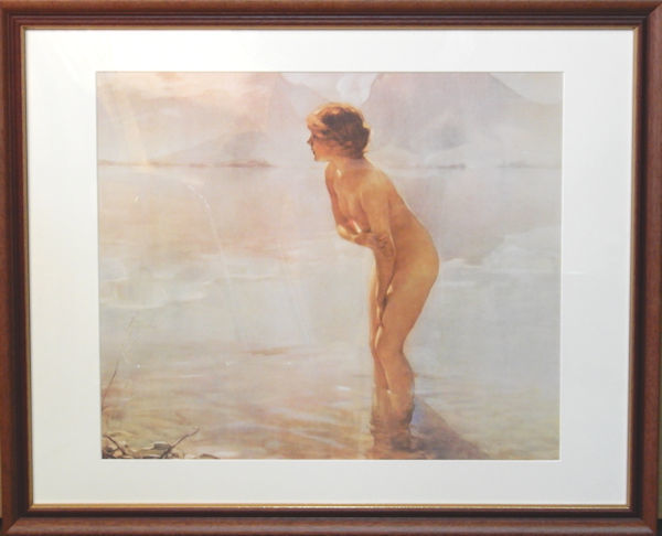 シャバ『9月の朝・F10号』複製画 風景画 人物画 女性画 ヌード 裸