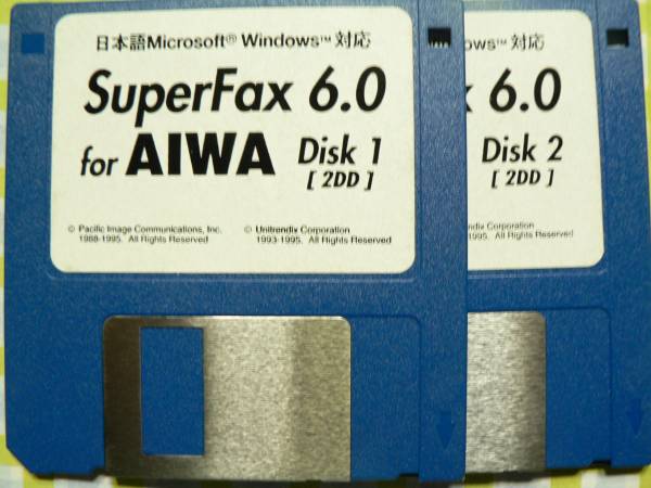 送料最安 94円 FDA05/06：SuperFax 6.0 for AIWA 　Windows対応　FD 2枚組_画像1