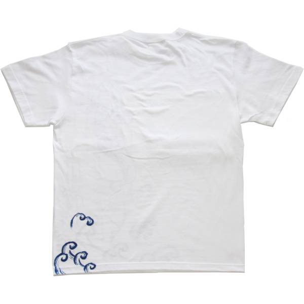  men's T-shirt S size white .. common carp pattern T-shirt white hand made hand .. T-shirt peace pattern 