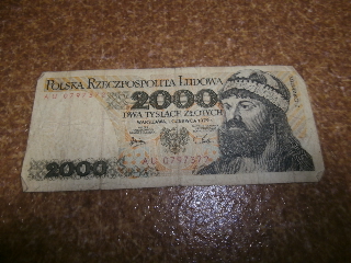外国紙幣　ポーランドPolski　2000zlotych_画像1