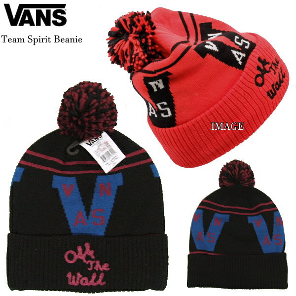 ★ Real Vans Buns Off The Wall Stitch Вышивая вышивка Vans VNS с вязаной шляпой команды Spirit Beanie Black рекомендуется около 55-58 см.