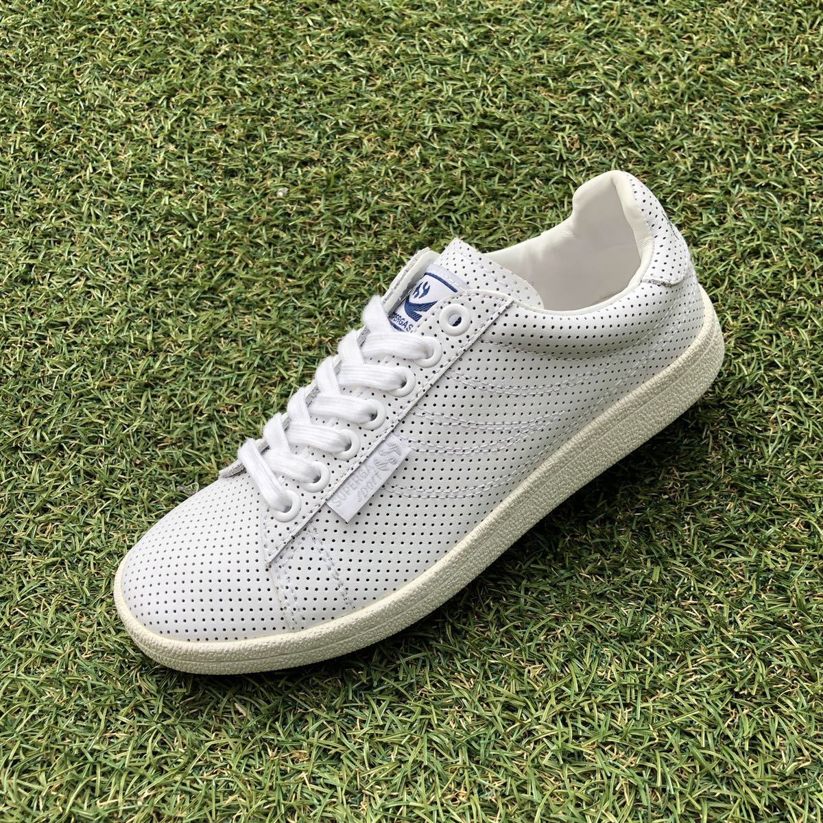 豪奢な 美品35 SUPERGA F750 パンチングレザー 4832-PERFLEA スペルガ