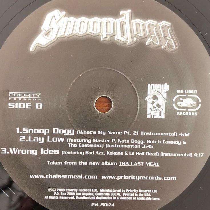 LP#12inch/HIPHOP/Snoop Dogg/Snoop Dogg / Lay Low / Wrong Idea/PVL 50174/ shrink есть 