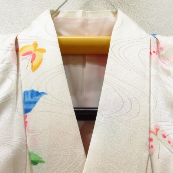 * кимоно 10* 1 иен шелк ребенок кимоно для девочки гора чай цветок Mai бабочка нижняя рубашка комплект . длина 88cm.48cm [ включение в покупку возможно ] ***
