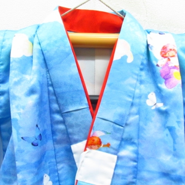  кимоно 10 замечательная вещь!!.. ребенок кимоно "Семь, пять, три" для девочки Mai бабочка кошка анютины глазки фэнтези!. Цветочная фея!. ткань комплект . длина 80cm.39.5cm *5