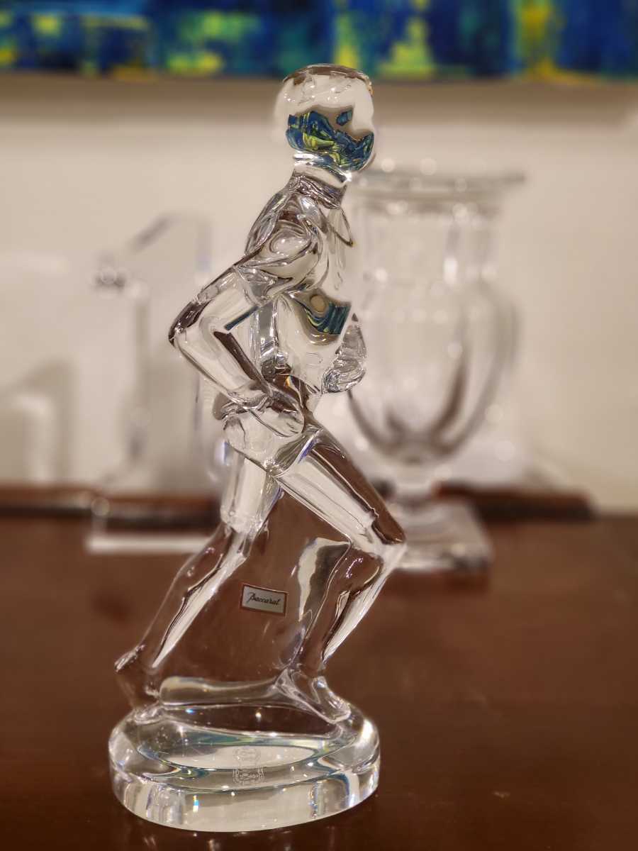 Baccarat バカラ 「ランナー」 クリスタルガラス 置物 フィギュリン