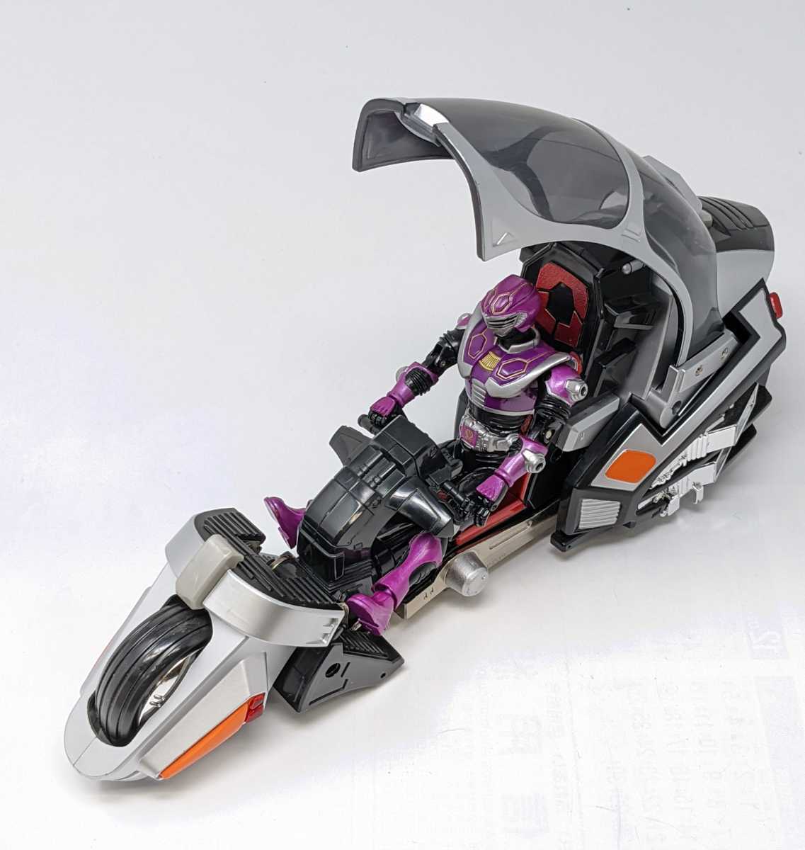 M1-808◆当時物【仮面ライダー龍騎】BANDAI2002　★ライドシューター「仮面ライダー王蛇」付き　◎中古保管品_画像2