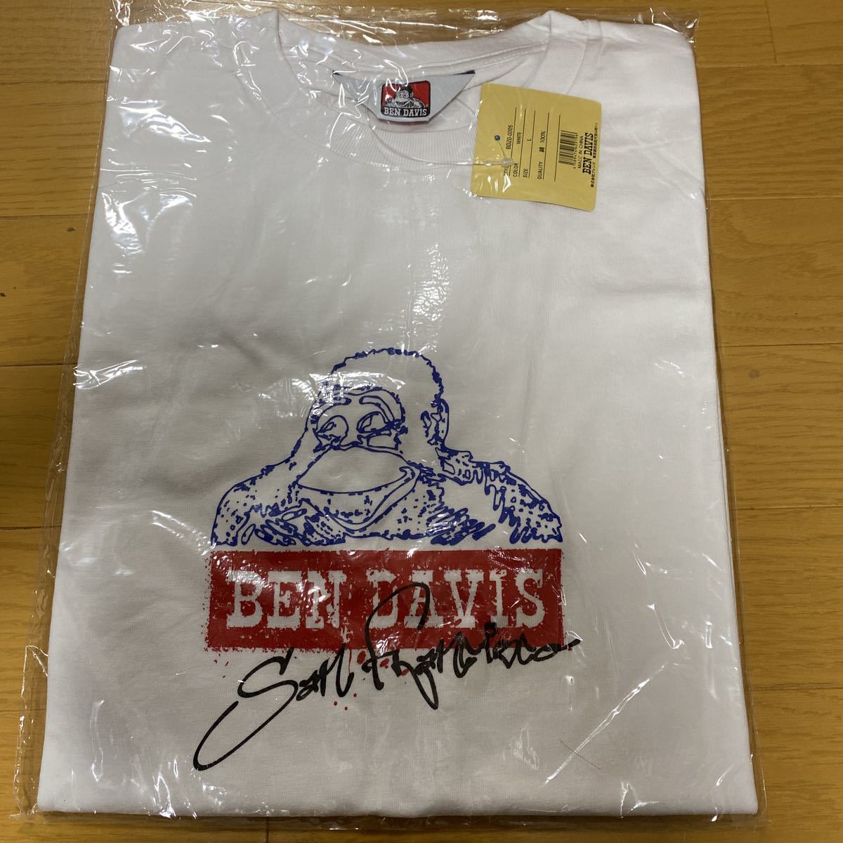 ベンデイビス Lサイズ プリント Tシャツ 年末のプロモーション特価 夏 白 半袖 福袋 人気の贈り物が BAAA