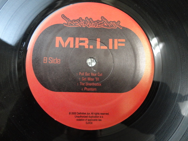 Mr. Lif - Emergency Rations オリジナル原盤 レア12EP シュリンク付 アングラHIPHOP Jugular Vein / Heavy Artillery / Get Wise '91 等_画像4