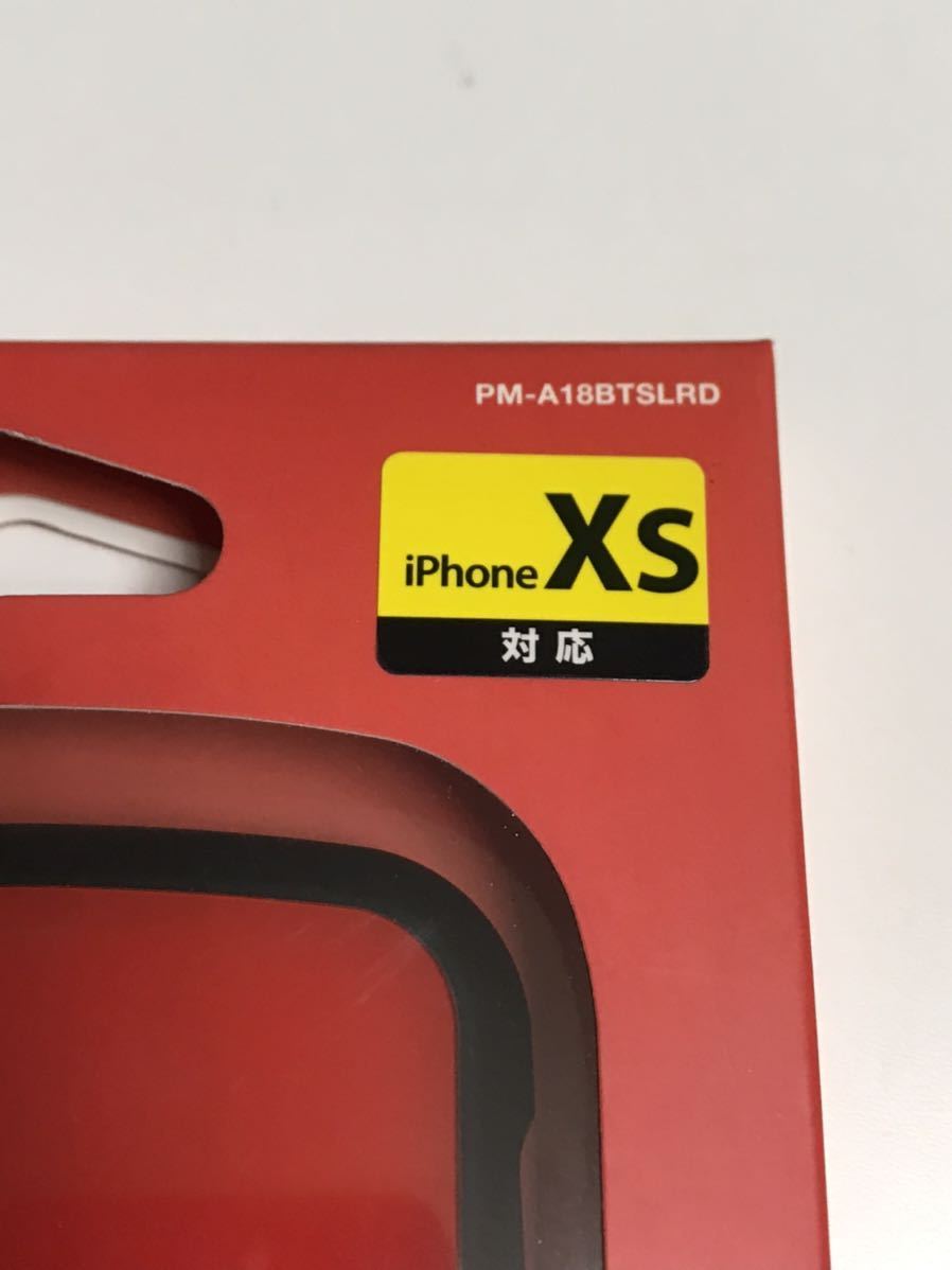 匿名送料込み iPhoneX iPhoneXS用カバー タフスリムライトケース 耐衝撃 レッド 赤色 新品iPhone10 アイホンX アイフォーンXS/IK2