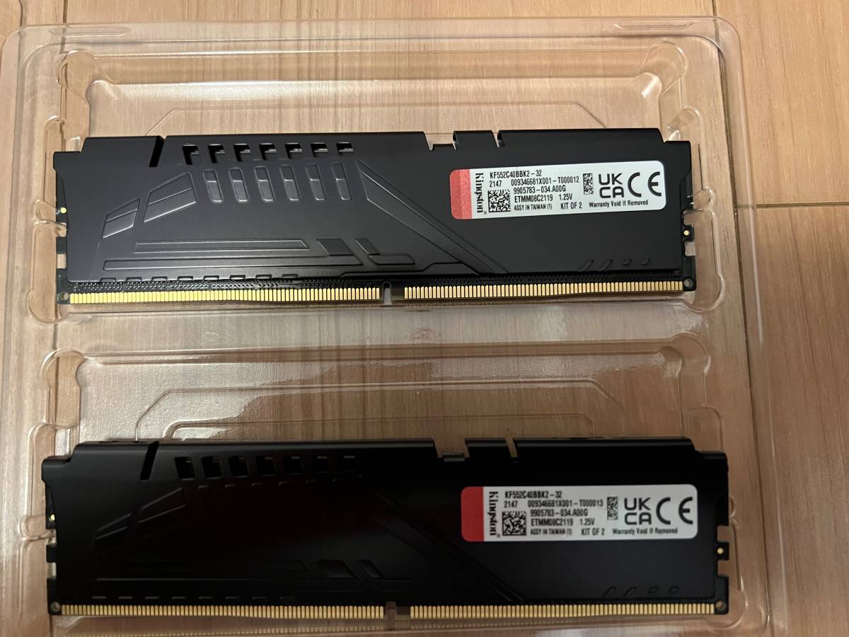 美品】 Kingston FURY DDR5-5200 16GB × 2枚 32GB KF552C40BBK2-32