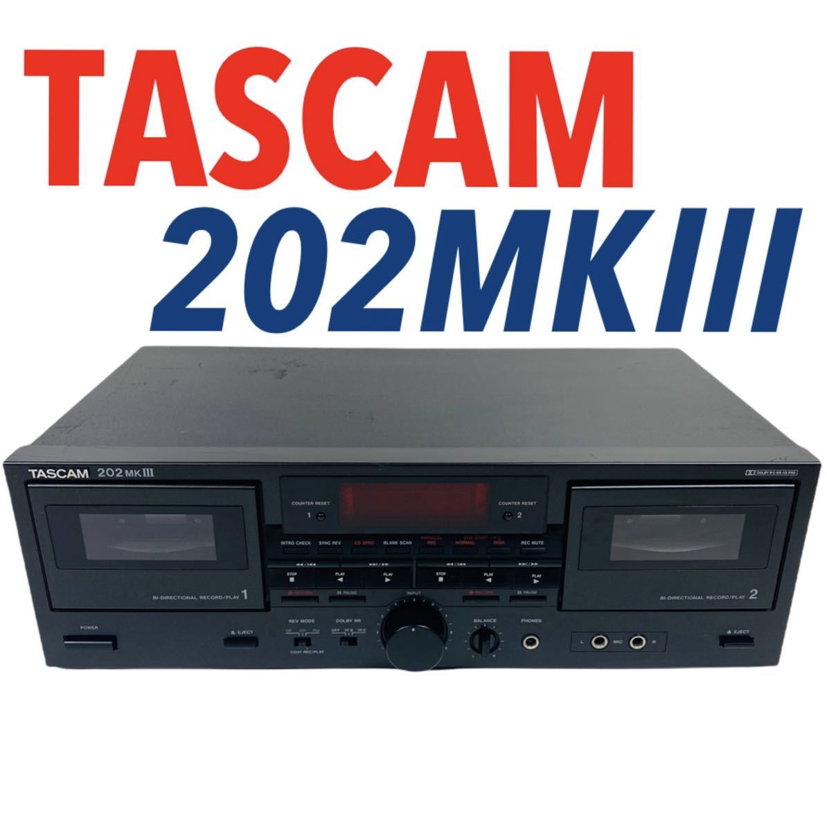 価格 未使用品 TASCAM オートリバースダブルカセットデッキ 202MKV