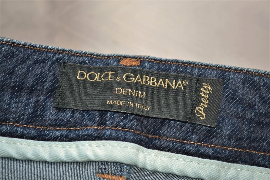 DOLCE&GABBANA Dolce & Gabbana stretch skinny denim pants size 36 Schott gun processing not yet have on 