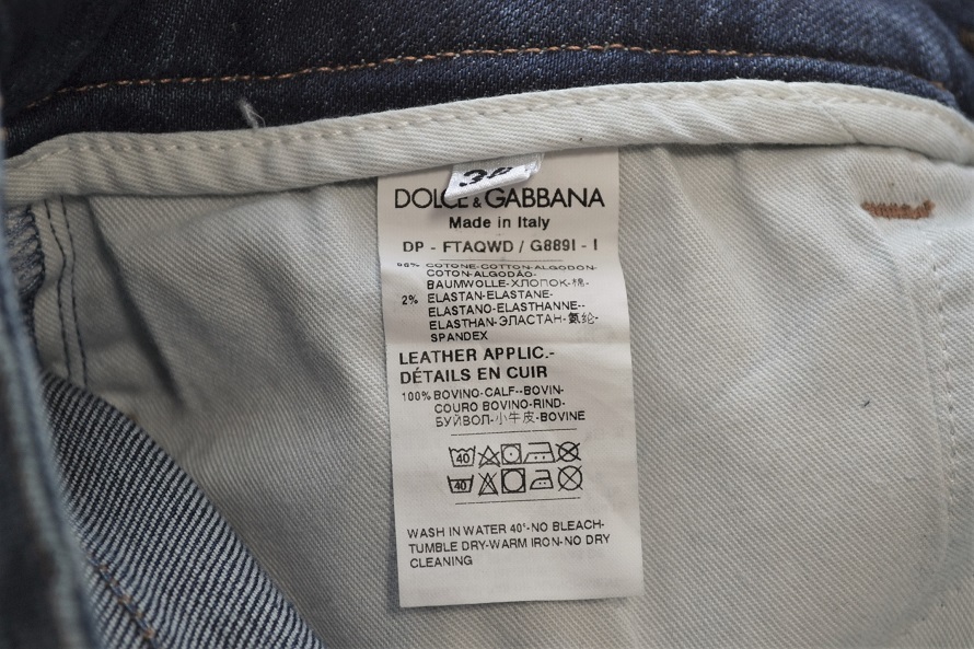 DOLCE&GABBANA Dolce & Gabbana стрейч обтягивающие джинсы брюки размер 36 Schott gun обработка неношеный 