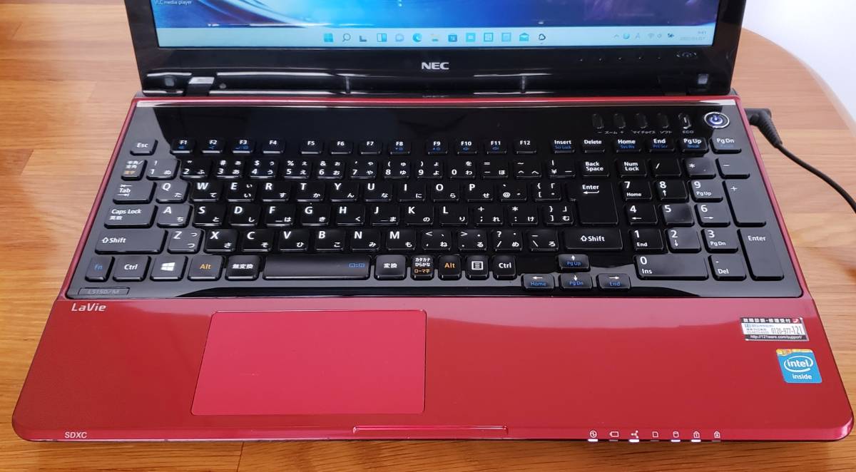最高の品質の マウス付き⭐サクサク動く赤いPC⭐NEC中古ノートパソコン 
