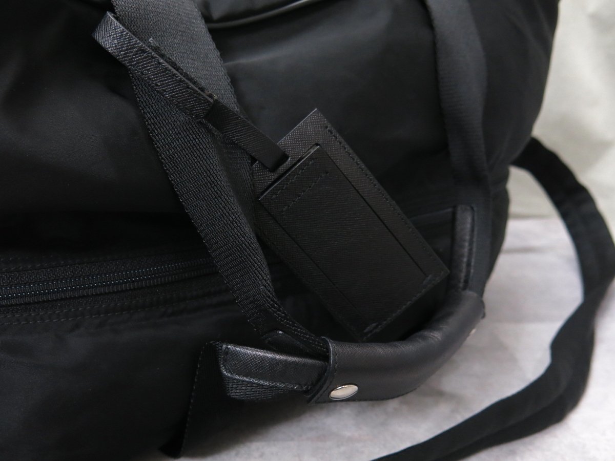 超美品○PRADA プラダ○メンズ○ポコノ ナイロン カーフ レザー 本革
