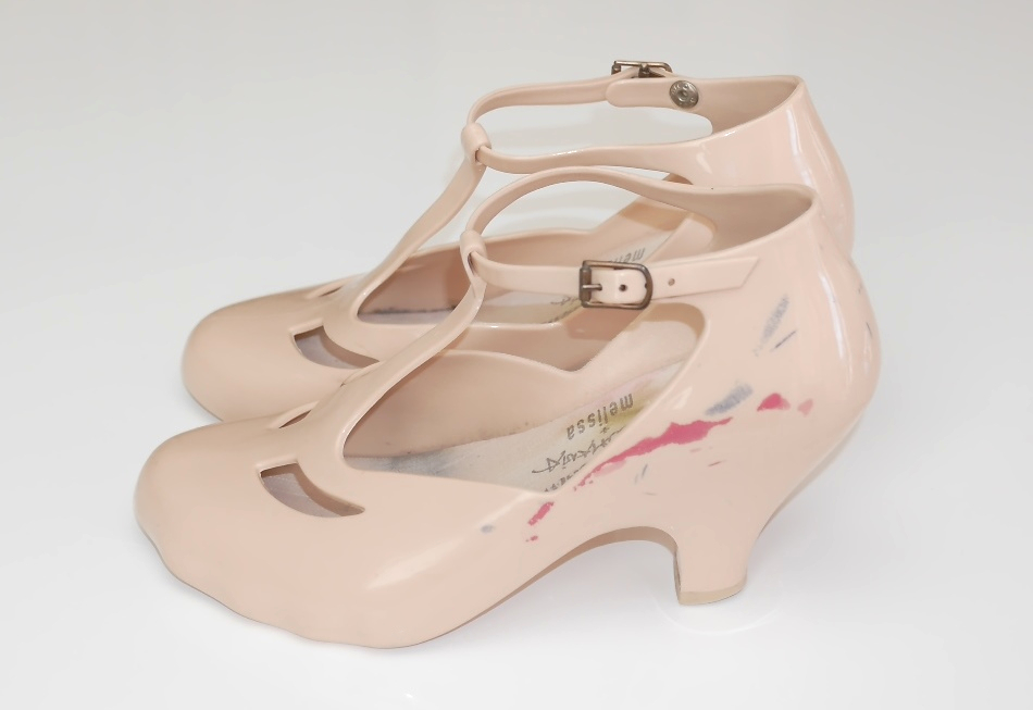 24,000 иен ограничение Melissa Vivienne Westwood туфли-лодочки Raver обувь сандалии высокий каблук женский 23.5 размер 37 бежевый SLY резиновые сапоги 