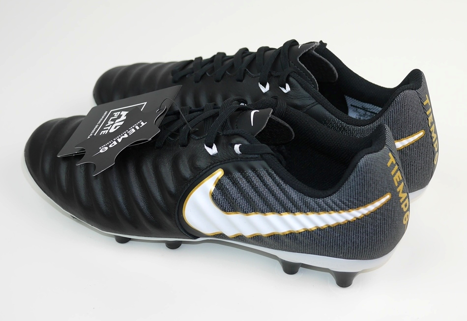 新品 ナイキ ティエンポ リゲラNIKE TIEMPO LIGERA IV AG-PRO サッカー シューズ スパイクUS9サイズ27 cmブラック黒レザーLEGENDレジェンド_画像4