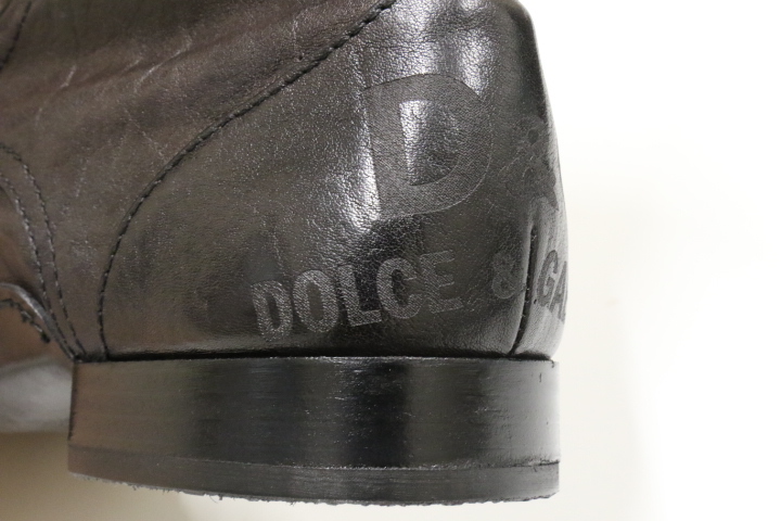 Dolce&Gabbana ロゴ ドルガバ レースアップ ブーツ ショート ストレートチップ ドルチェ&ガッバーナ D&G メンズ 革靴 シューズ 41 (26.0)_画像7