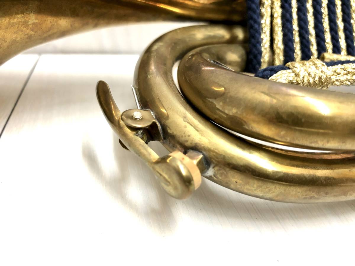 下倉楽器 ☆ 信号ラッパ 二つ巻ブラス 信号らっぱ 海上自衛隊 下倉楽器 ☆ 信号ラッパ 二つ巻ブラス 信号らっぱ 海上自衛隊