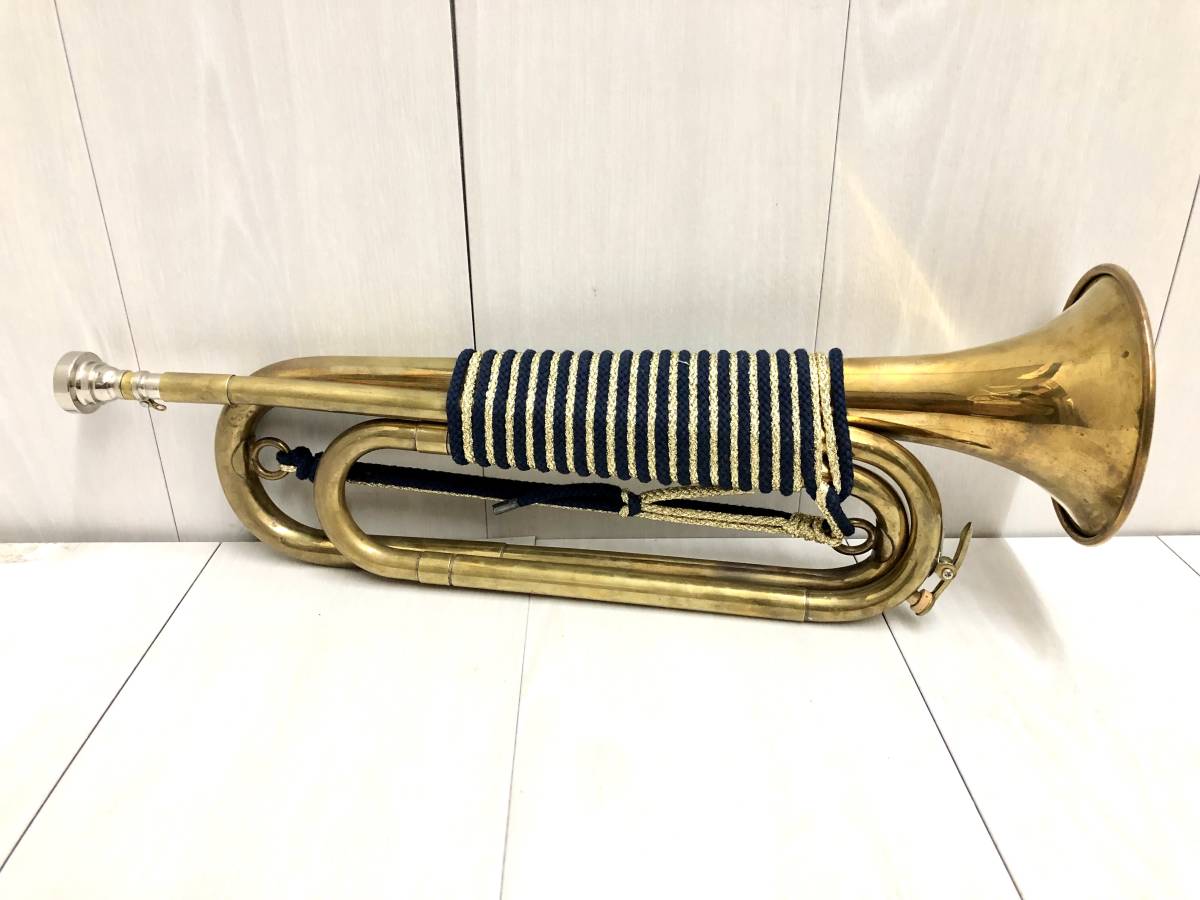 下倉楽器 ☆ 信号ラッパ 二つ巻ブラス 信号らっぱ 海上自衛隊 下倉楽器 ☆ 信号ラッパ 二つ巻ブラス 信号らっぱ 海上自衛隊