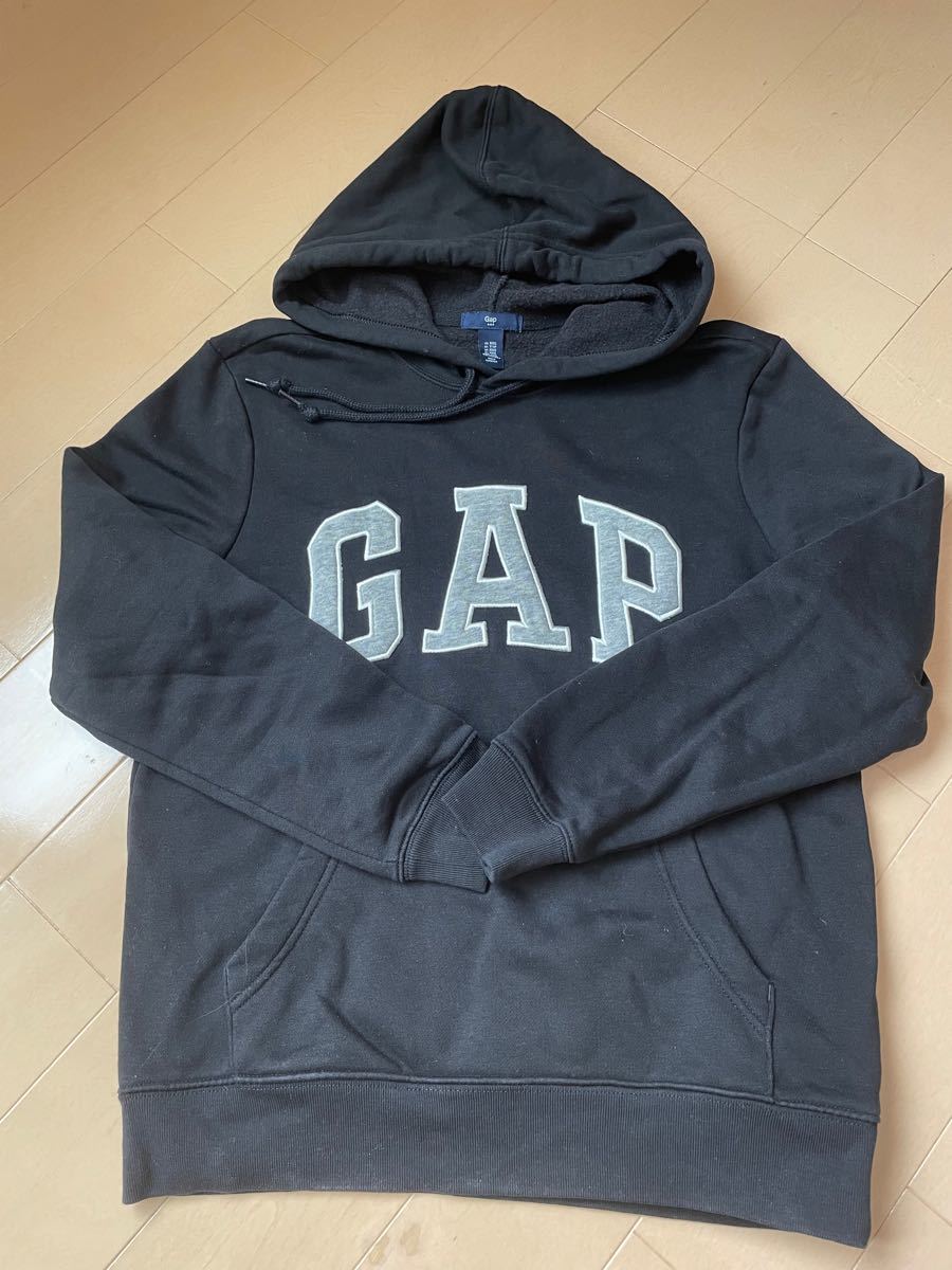 ☆GAP ギャップ プルオーバー パーカー　XXSサイズ ブラック　ビックロゴ☆