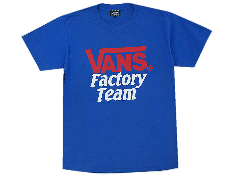 【一部予約販売中】 VANS CALIFORNIA STANDARD サイズ L 希少 Factory スタンダードカリフォルニア ブルー SD ファクトリー スタカリ バンズ Tシャツ Team 文字、ロゴ