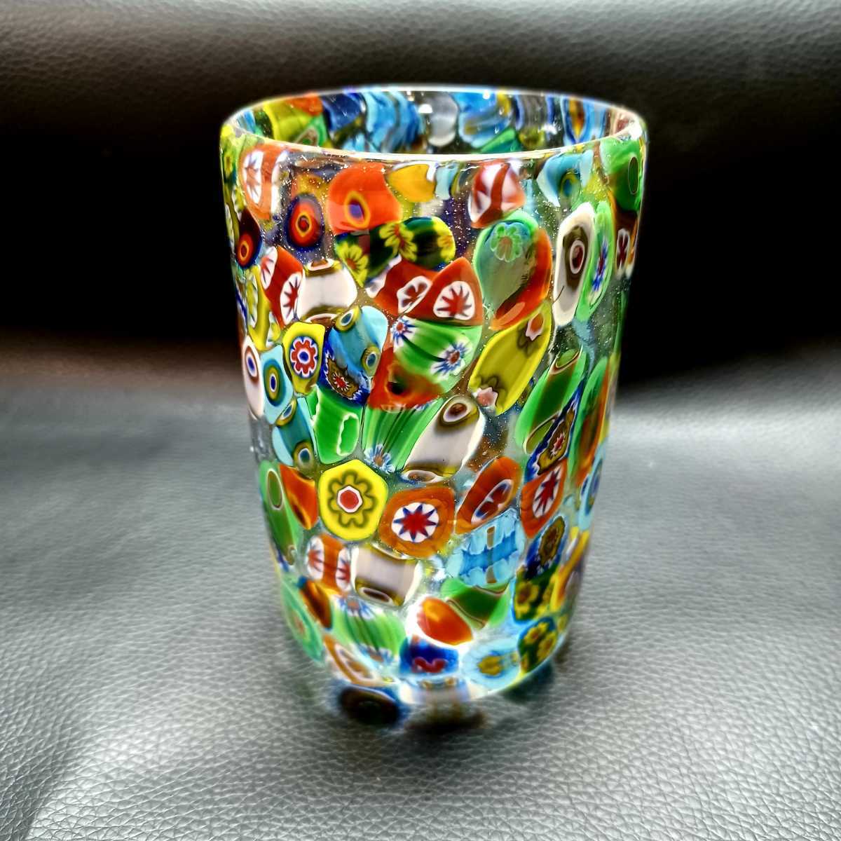 MURANO】ITALY☆ムラノ ミルフィオリ グラス コップ☆ ムリーネ ...