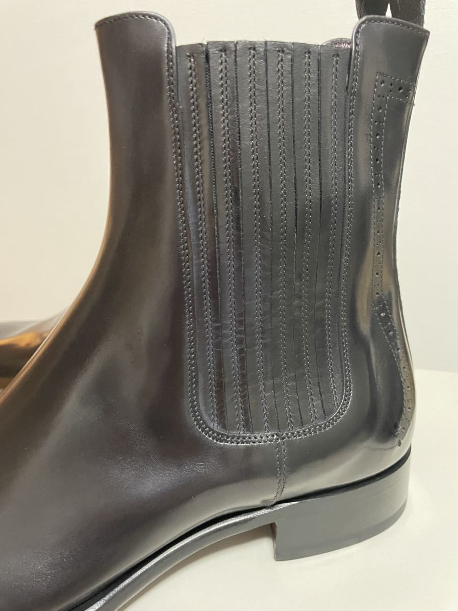 新品未使用 BRIONI ブリオーニ レザー チェルシーブーツ ブラウン UK9