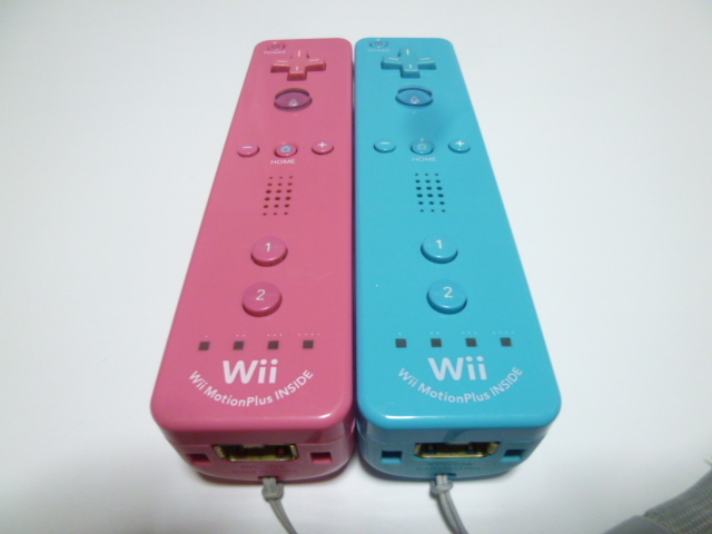 R32【送料無料 動作確認済 即日発送】Wii　WiiU リモコン　モーションプラス　純正 RVL-036 ピンク　ブルー　任天堂