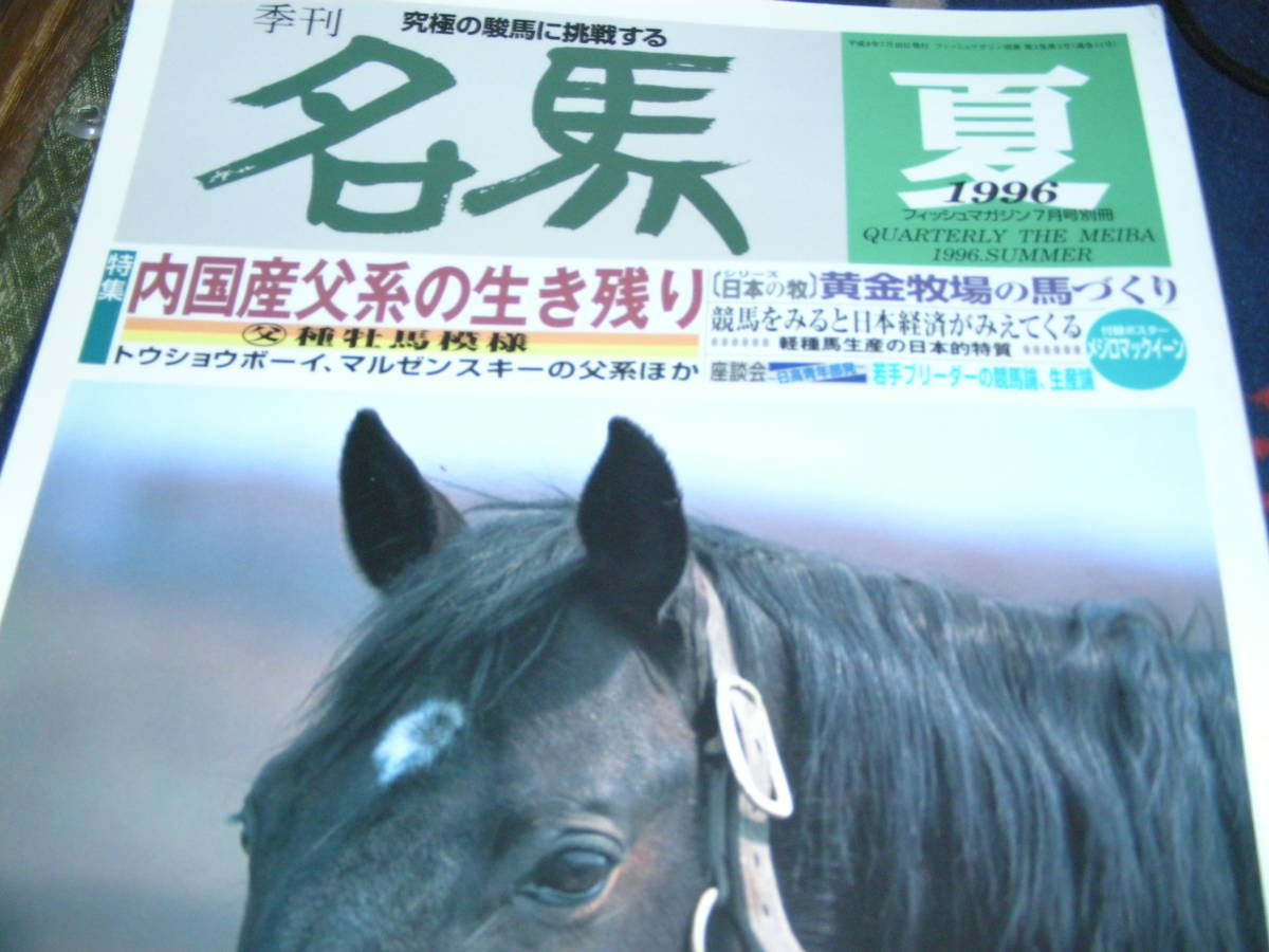 名馬　1996・夏 ＮＯ11　特集 内国産父系の生き残り　競馬を見ると日本経済が見えてくる！！_画像1
