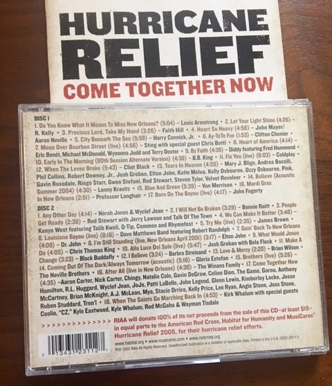 洋楽コンピ 2CD★Hurricane Relief : Come Together Now 2枚組 35曲/ハリケーン・カトリーナ、リタの被災者救済チャリティ・アルバム_画像5