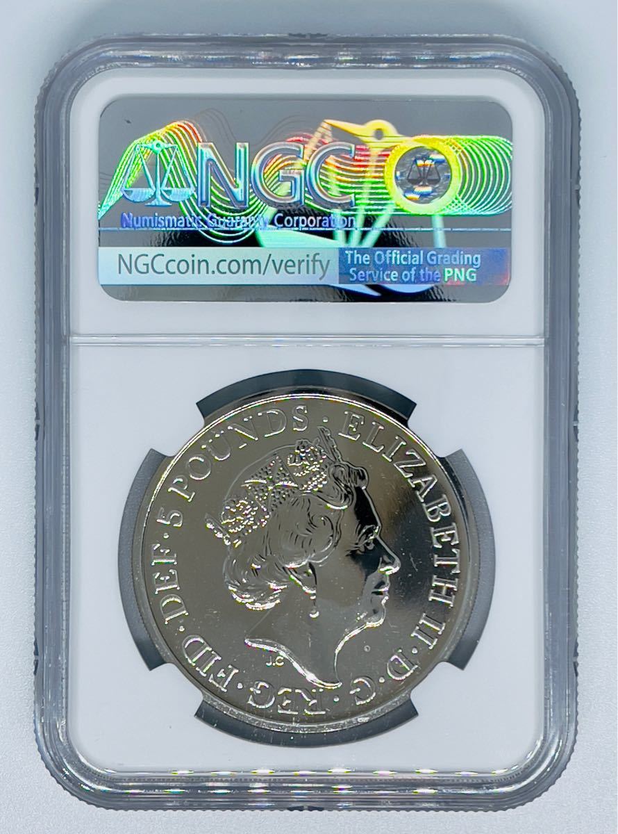 【準最高鑑定】2021 クイーンズビースト イギリス 5ポンド コイン エリザベス女王 NGC 金貨 銀貨 限定 ロイヤルミント