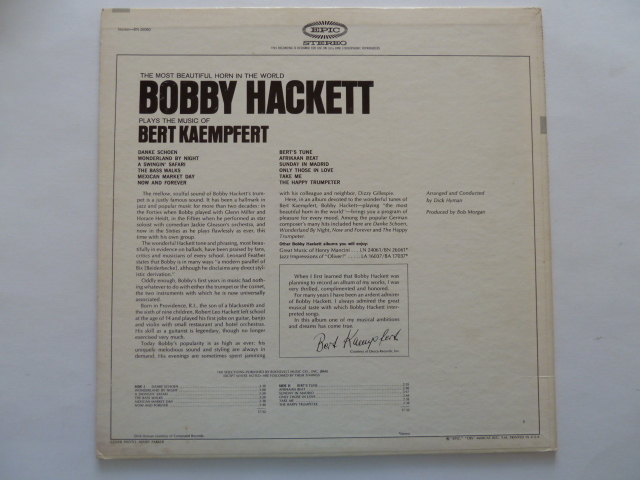 ◎ムード ■ボビー・ハケット/ BOBBY HACKETT■PLAYS THE MUSIC OF BERT KAEMPFERT_画像2