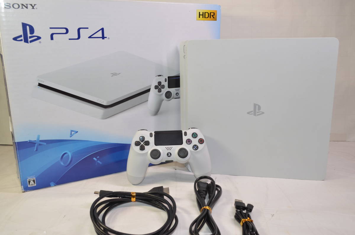 ☆美品 動作良好☆PS4 本体 CUH-2100b 1TB グレイシャーホワイト☆白