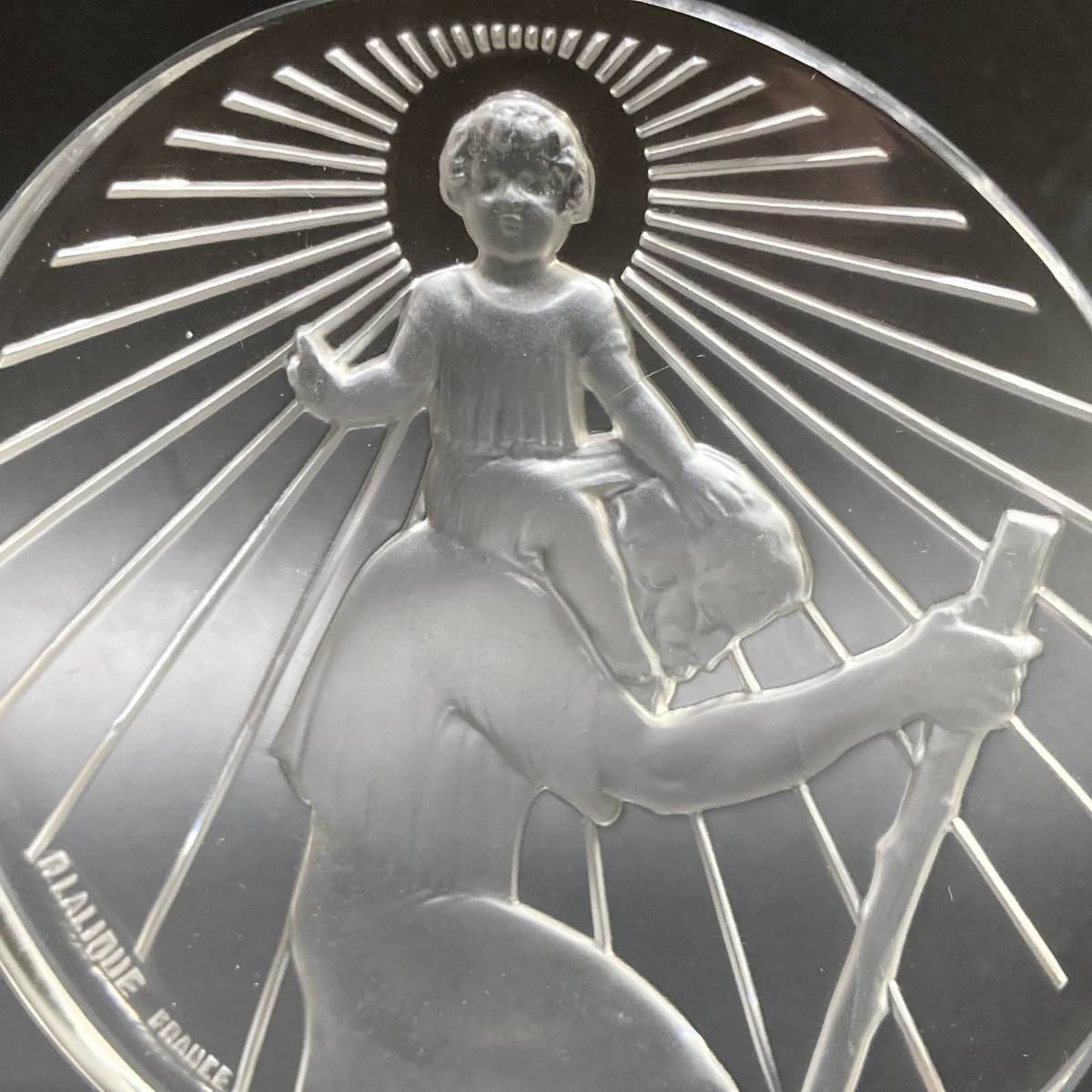 R.LALIQUE ルネ・ラリック カーマスコット「Saint Christopher」セントクリストファー 彫像 置物 アンティーク オブジェ 1928年の画像5