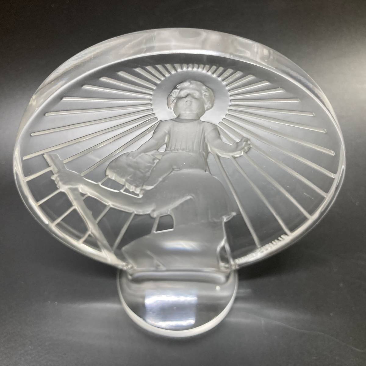 R.LALIQUE ルネ・ラリック カーマスコット「Saint Christopher」セントクリストファー 彫像 置物 アンティーク オブジェ 1928年の画像8