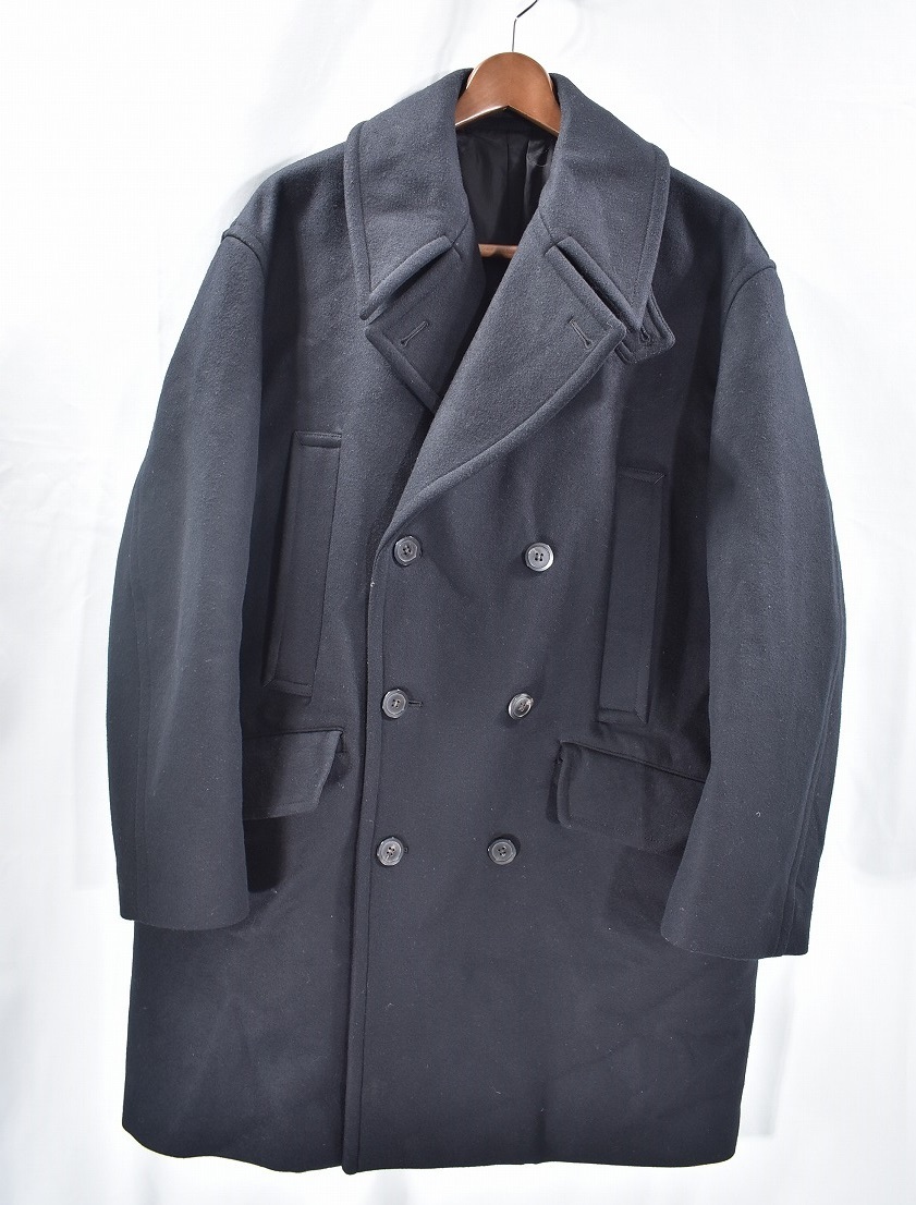 Allege.】定価10万+税高級メルトンウールPコート2黒アレッジ2019AW