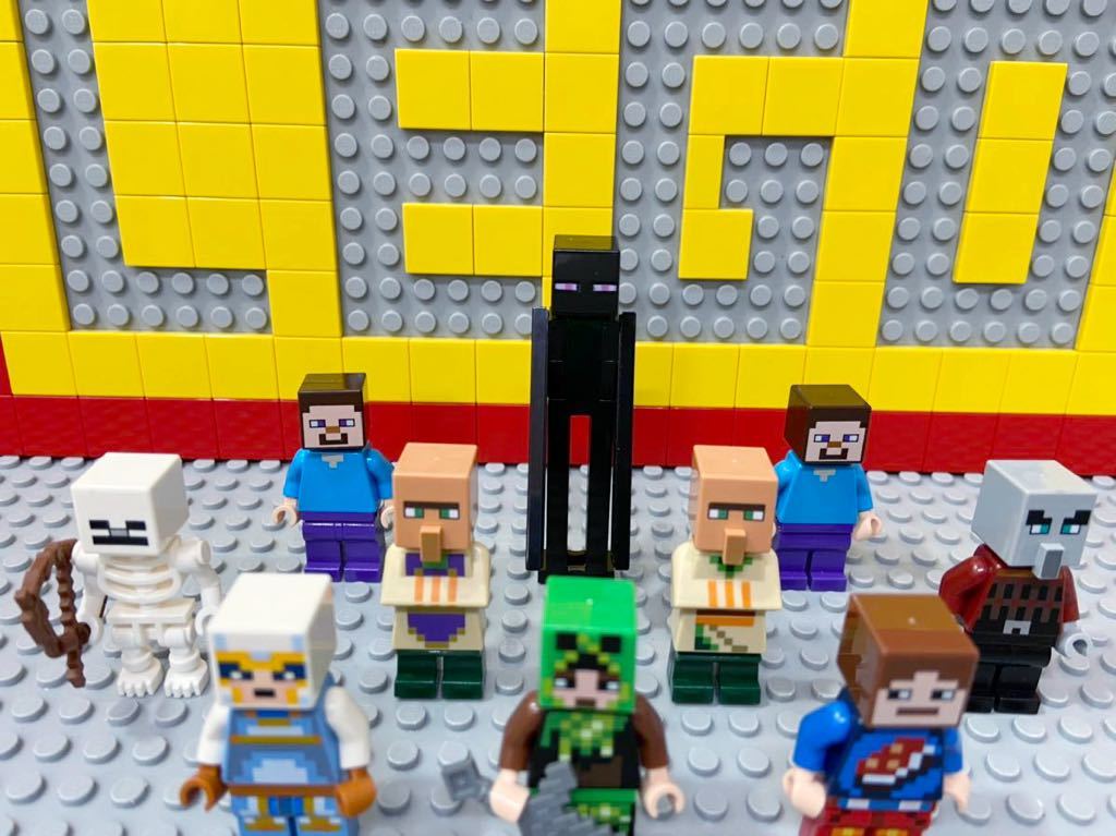 マインクラフト レゴ ミニフィグ 大量10体 スキン 村人 スケルトン エンダーマン スティーブ Lego 人形 マイクラ Lego 売買されたオークション情報 Yahooの商品情報をアーカイブ公開 オークファン Aucfan Com