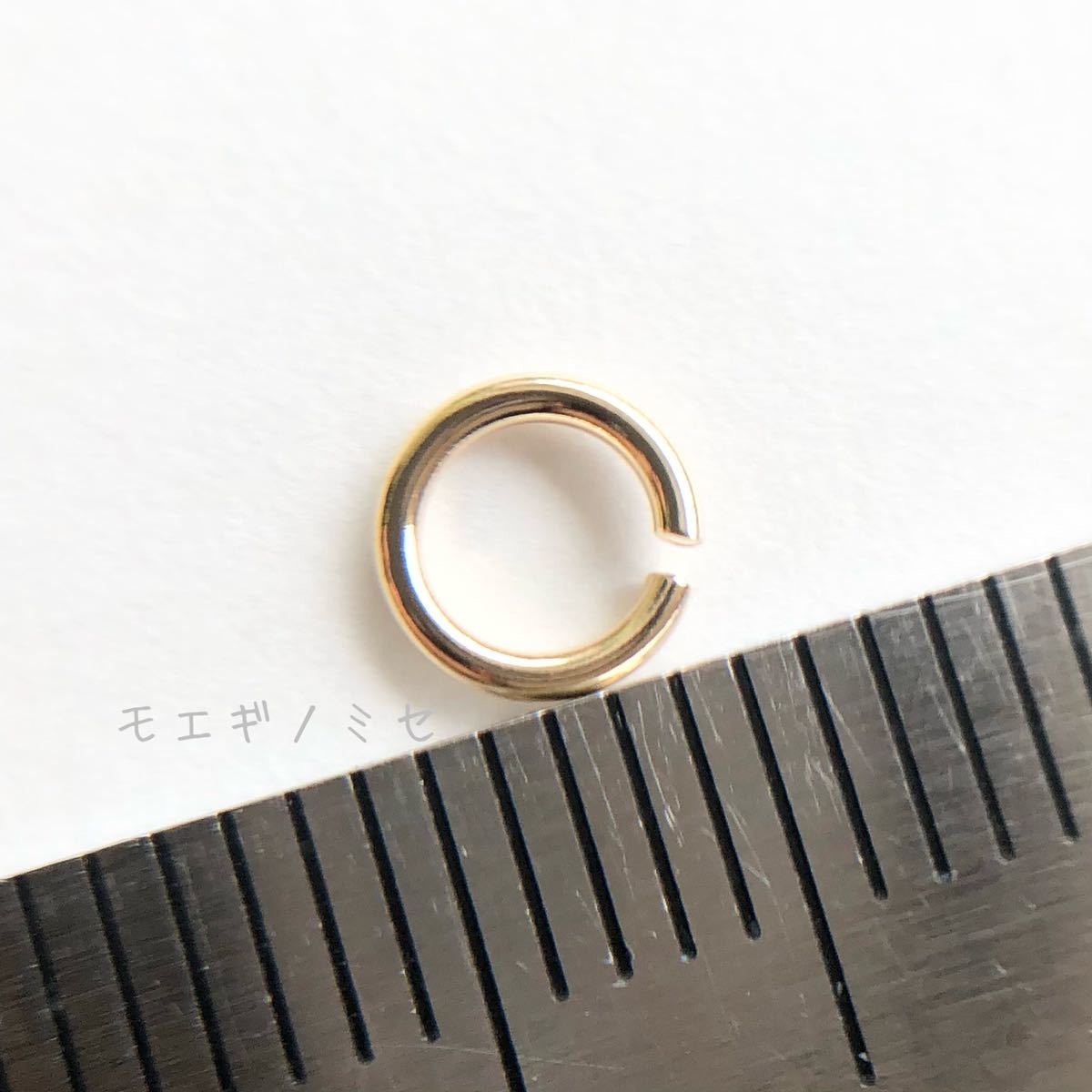 18金丸カン 0.8×5.0mm 20個売り 日本製 k18アクセサリーパーツマルカン18k 素材 線径0.8mm 外径5.0m